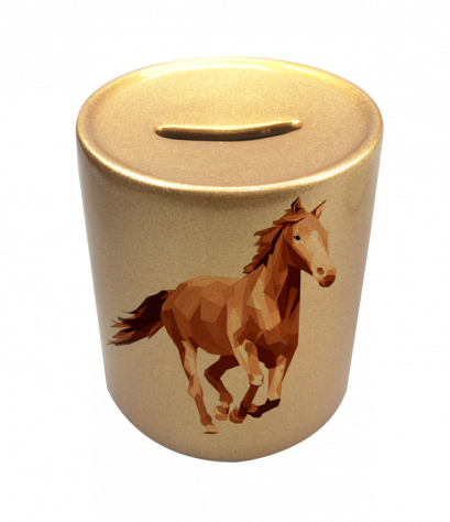 กระปุกออมสิน พิมพ์ลาย Horse Piggy Bank